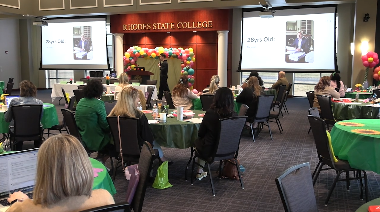 Dozens of behavioral health professionals gather at Rhodes State College to discuss mental wellness